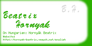 beatrix hornyak business card