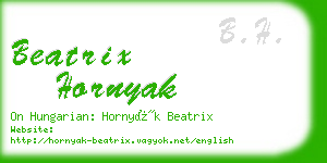 beatrix hornyak business card